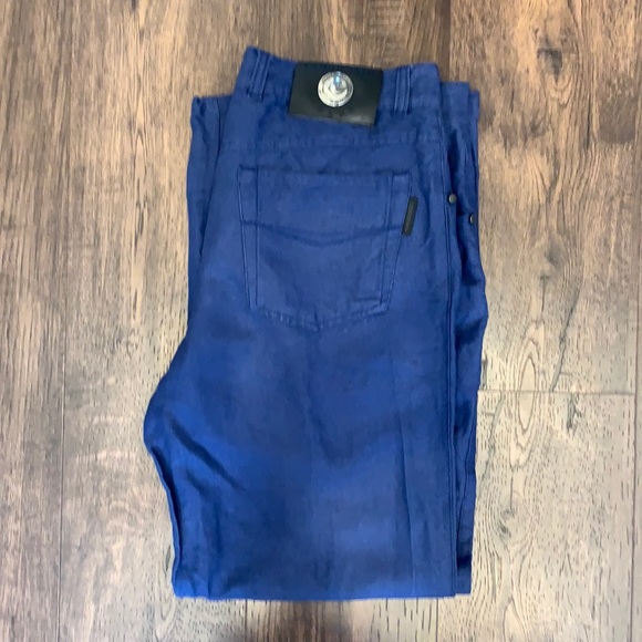 Vintage Cortigiani Cobalt Blue Light Summer Pants - Picture 3 of 4